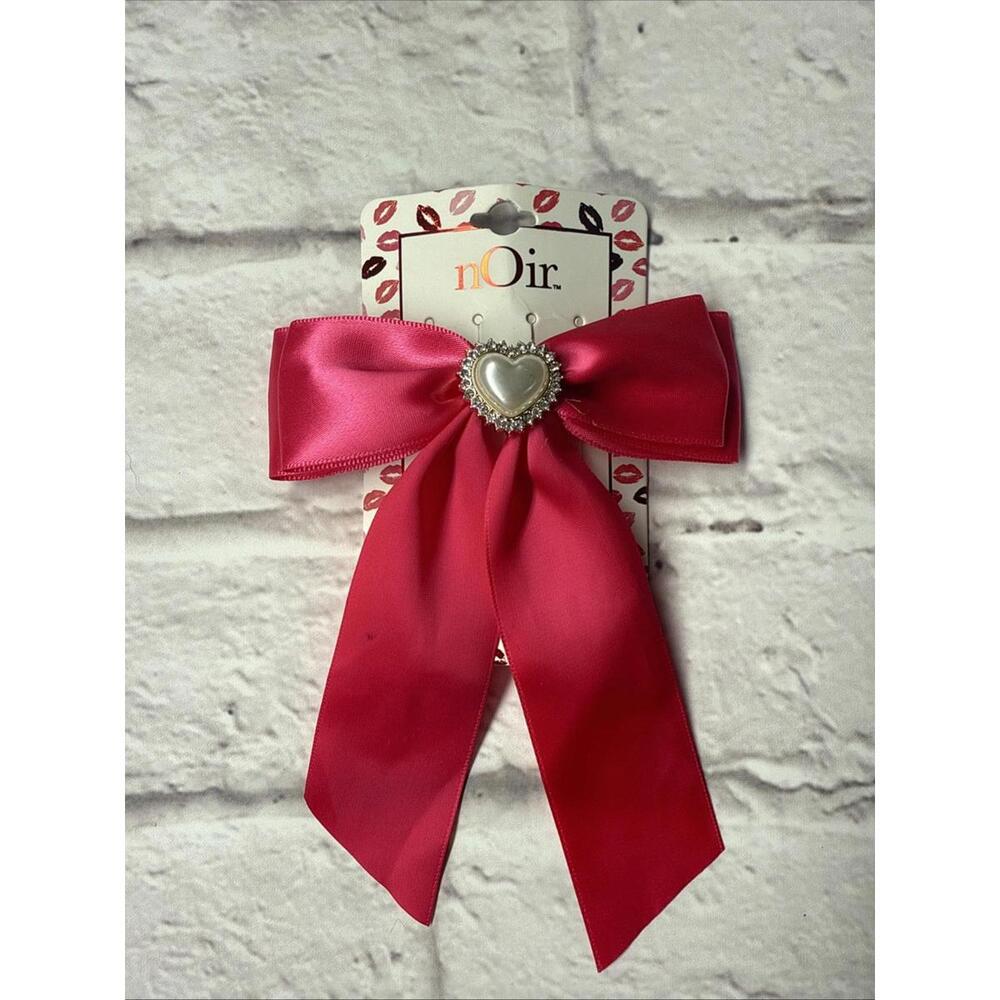 NWT Valentine's Day Hair Bo Clip Bundle Red Pink Hearts Noir - Picture 3 of 4